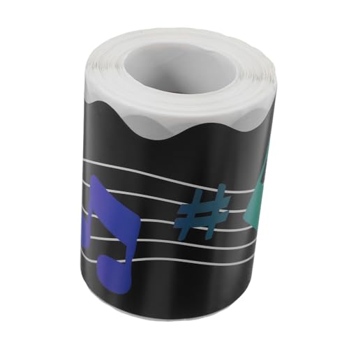 SHINEOFI 1 Rolle Aufkleber Mit Musikrand Pinnwand-boarder Aufkleber Mit Musiknoten Pinnwand- Klassenzimmeraufkleber Aufkleber Für Musiknoten Grenzaufkleber Black Kupferplattenaufkleber von SHINEOFI