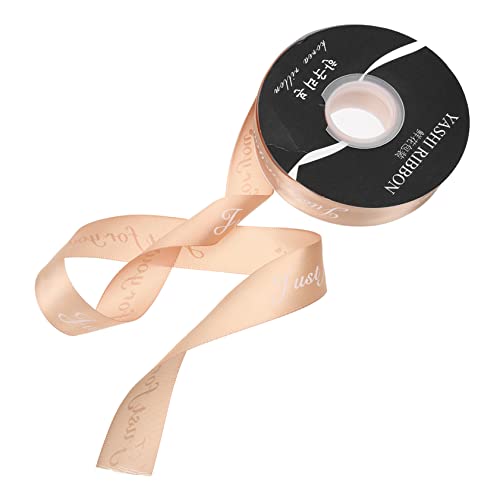 SHINEOFI 1 Rolle Briefband seidig für Hochzeitsfeier rosafarbenes Geschenkband Band zum Basteln dekoratives Band für Blumensträuße Schleife Wickelband Multifunktionsbänder Polyester Khaki von SHINEOFI