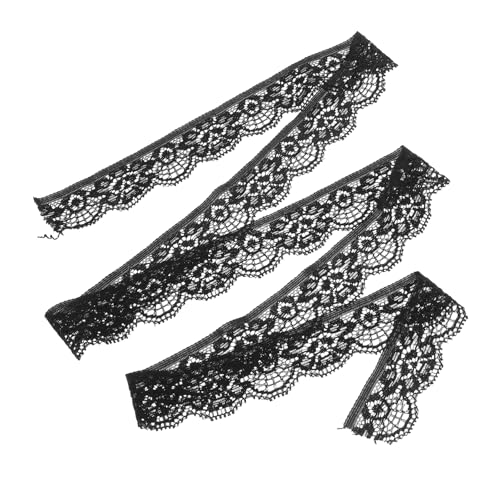SHINEOFI 1 Rolle Elastisches Spitzenband Schwarzer Häkelspitzenbesatz Bestickter Stoff Blumenmuster Band Mit Gewelltem Rand – Zum Nähen Basteln Verpacken Von DIY Kleidung 25 Cm SHINEOFI 1 Rolle Elastisches Spitzenband Schwarzer Häkelspitzenbesatz Bestickter Stoff Blumenmuster Band Mit Gewelltem Rand – Zum Nähen Basteln Verpacken Von DIY Kleidung 25 Cm von SHINEOFI