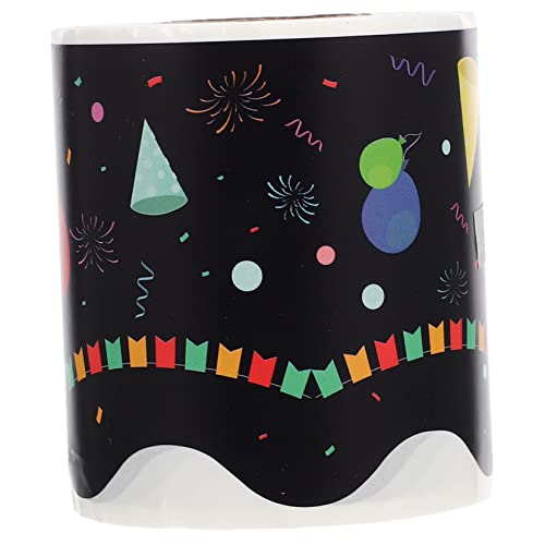 SHINEOFI 1 Rolle Grenzaufkleber Zehn Bahnhof Kleine Aufkleber Whiteboard-rand Pin-aufkleber Alphabet-poster Etikett Tür Abziehbilder Punkt Wand Planke Kupferplattenaufkleber Black von SHINEOFI