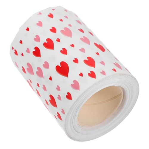 SHINEOFI 1 Rolle Herz-Rand-Aufkleber wandverkleidung wand polsterung valentinsdeko Herz Wanddekoration Geburtstag frühlingsdeko Pinnwand-Hintergrundpapier Valentinstag-Bulletin-Grenze rot von SHINEOFI