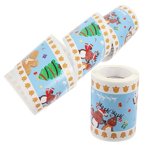 SHINEOFI 1 Rolle Klassenzimmer -Wandaufkleber Weihnachtsrandbesatz Party Rand des Weihnachtsbulletins dekorativer Randaufkleber Grenzausstattung Kupferplattenaufkleber von SHINEOFI
