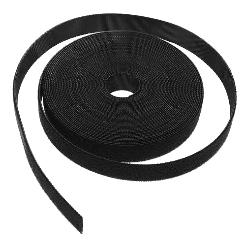SHINEOFI 1 Rolle Klettband Rolle Selbstklebend Wiederverwendbare Kabelmanagement Band für Diy Schwarz für Büro Haushalt und Kreative Projekte von SHINEOFI