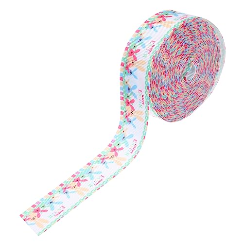 SHINEOFI 1 Rolle Osterdekoration Wickelband Sackleinen Rot Schleife Bausatz geschenkverpackung ostern geschenkband ostern Geschenkbänder ein Verpackungsband Ostern beugt Band Stoff Colorful von SHINEOFI
