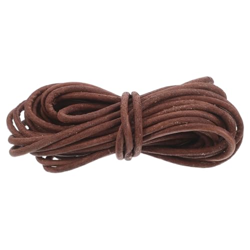 SHINEOFI 1 Rolle Runder Vintage Kuhleder Schnur für DIY Schmuckherstellung Strapazierfähiges Nicht Dehnbares Band für Armbänder und Bastelprojekte von SHINEOFI