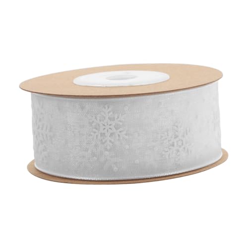 SHINEOFI 1 Rolle Schneeflockenband Winterband Schneeflockenspitze Schneeband Polyester Weiß SHINEOFI 1 Rolle Schneeflockenband Winterband Schneeflockenspitze Schneeband Polyester Weiß von SHINEOFI
