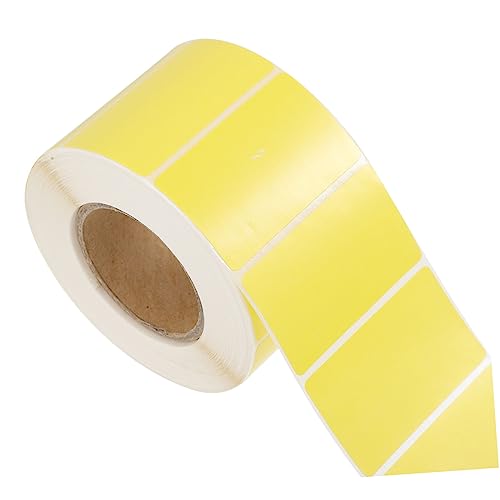 SHINEOFI 1 Rolle Thermopapier Thermisch Bedruckte Etiketten Klebetiketten Klein Selbst Drucker Thermisches Etikett Thermal- Stichworte Aufkleber Thermoetiketten Selber Machen Yellow von SHINEOFI