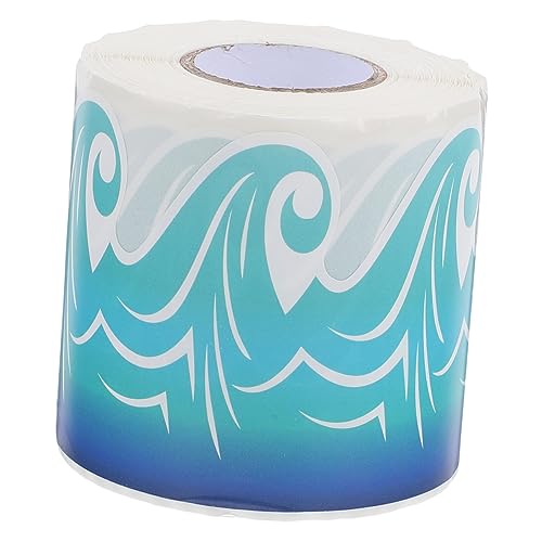 SHINEOFI 1 Rolle Wasserdichtes Kleberaufkleber deko Bulletin -Brettverkleidung Bordürenaufkleber für Tafeln Cartoon Pinnwand Grenze Bulletin-Zubehör PVC selbstklebend Blue von SHINEOFI