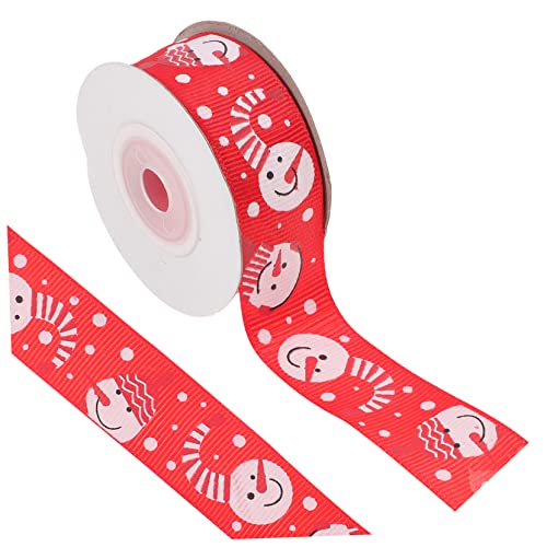 SHINEOFI 1 Rolle Weihnachts Geschenkband Weihnachtsband Zum Basteln Dekoration Weiße Schleife Dekorative Fröhliche LED Para Bänder Zum Basteln Weihnachts Verpackungsband Gelbes Band von SHINEOFI