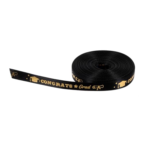 SHINEOFI 1 Rolle verpackung Band rotes Band funkelnd Hochzeitsdekorationen transparent Aufkleber Brief seidenband ribbon Geschenkband Verpackungsband präsentieren Polyester Black von SHINEOFI