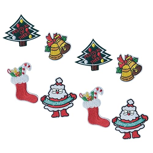 SHINEOFI 1 Satz 8 Stück Gestickte Aufnäher Weihnachts -nähen -applique Stichworte Weihnachtspatch Flecken Abzeichen Rückenaufnäher Für Jacken Aufkleber Kleidung Accessoires Polyester SHINEOFI 1 Satz 8 Stück Gestickte Aufnäher Weihnachts -nähen -applique Stichworte Weihnachtspatch Flecken Abzeichen Rückenaufnäher Für Jacken Aufkleber Kleidung Accessoires Polyester von SHINEOFI