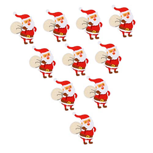 SHINEOFI 1 Satz Aufnäher Zum Aufbügeln Abzeichen Weihnachtsmann Bestickt Nähen Flecken Weihnachtsetiketten Tuch Kleidung Benutzerdefinierte Patches Dekorationen Stoff 10 Stück SHINEOFI 1 Satz Aufnäher Zum Aufbügeln Abzeichen Weihnachtsmann Bestickt Nähen Flecken Weihnachtsetiketten Tuch Kleidung Benutzerdefinierte Patches Dekorationen Stoff 10 Stück von SHINEOFI