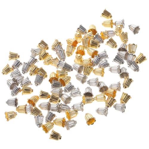 SHINEOFI 1 Satz Blumenhut Torus Perlenhalter Für Uv Endet Klein Quaste Schmuckzubehör Halskette, Die Perlenkappen Herstellt Vintage Perlenkappen Schmuckperlenkappen Legierung 100 Stück von SHINEOFI