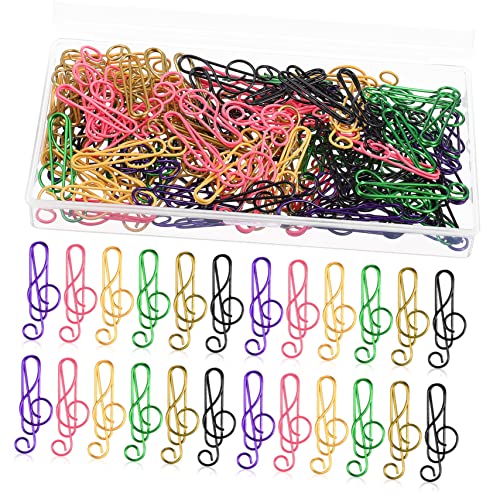 SHINEOFI 1 Satz Büroklammer Beachten Hinweisclip Papierclips Büroklammern Für Musiknoten Geformte Büroklammern Papierklemmen Miniclips Pet-umwelt Freundlicher Kunststoff-farbdraht 100 Stück von SHINEOFI