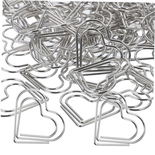SHINEOFI 1 Satz Büroklammer Herz Papierverschlüsse Geformt Papierklammern Buch Marker Geldumschläge Bürogadges Paper Tig Scrapbbok Buchleseclips Kleine Papierklammer Metall Silver 100 Stück SHINEOFI 1 Satz Büroklammer Herz Papierverschlüsse Geformt Papierklammern Buch Marker Geldumschläge Bürogadges Paper Tig Scrapbbok Buchleseclips Kleine Papierklammer Metall Silver 100 Stück von SHINEOFI