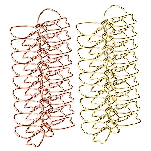SHINEOFI 1 Satz Büroklammer Mit Schleife Stichworte Geformt Mini -papierclips Schreibtischzubehör Mehrzweck-büroklammern Multi-gebrauchspapierclips Zarte Büroklammern Metall 20 Stück SHINEOFI 1 Satz Büroklammer Mit Schleife Stichworte Geformt Mini -papierclips Schreibtischzubehör Mehrzweck-büroklammern Multi-gebrauchspapierclips Zarte Büroklammern Metall 20 Stück von SHINEOFI