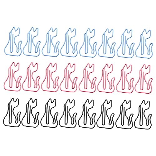 SHINEOFI 1 Satz Büroklammer Plüsch Klammer Süß Clips Briefpapier Tiere Katzen-lesezeichen Studentische Papierklammer Cartoon-papierklammer Markierungsclip Für Die Schule Metall 24 Stück von SHINEOFI