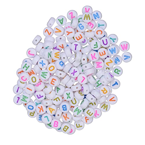 SHINEOFI 1 Satz Bunte Buchstabenperlen Kunststoffperlen Alphabet Beads Farbige Buchstabenperlen Briefperlen Für Schmuckherstellung Alphabet Lose Perle Kunststoff-perlen Plastik 500 Stück von SHINEOFI