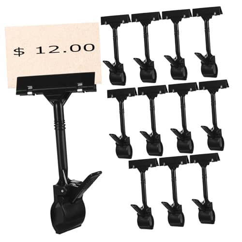 SHINEOFI 1 Satz Clip Für Produktschilder Aus Kunststoff Verstellwinkel Schaufensterdekoration Mini-tischkartenhalter Tischnummernhalter Das Etikett Kleiderständer Preiskarten-clip 12 Stück SHINEOFI 1 Satz Clip Für Produktschilder Aus Kunststoff Verstellwinkel Schaufensterdekoration Mini-tischkartenhalter Tischnummernhalter Das Etikett Kleiderständer Preiskarten-clip 12 Stück von SHINEOFI