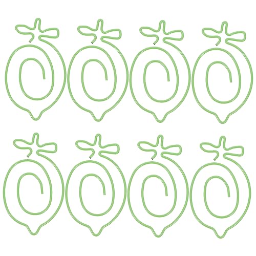 SHINEOFI 1 Satz Dekorative Clips Journaling Büroklammern Süß Gestaltete Clips Süße Büroklammern Panel-clips Memo-klemmen Bookmarks Scrabbook Fotoclip Papierclips Metall Light Green 20 Stück von SHINEOFI