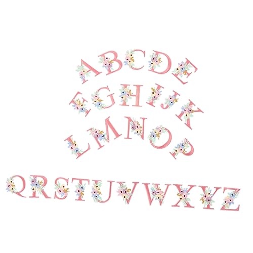 SHINEOFI 1 Satz Dekorative Kleidungsflicken Hosen Hut Und Stoffflicken Aufnäher Logo Chenille Buchstabenflicken Buchstabenflicken Aufnäher Buchstabenflicken Zarte 26 Stück von SHINEOFI