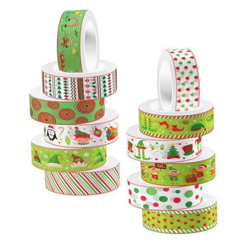SHINEOFI 1 Satz Dekorative Washi-klebebänder Dekorationen Dekoratives Klebeband Für Einklebebuch Washi Tape Zum Aufzeichnen Scrapbook-diy-klebebänder Washi-tape 12rollen von SHINEOFI
