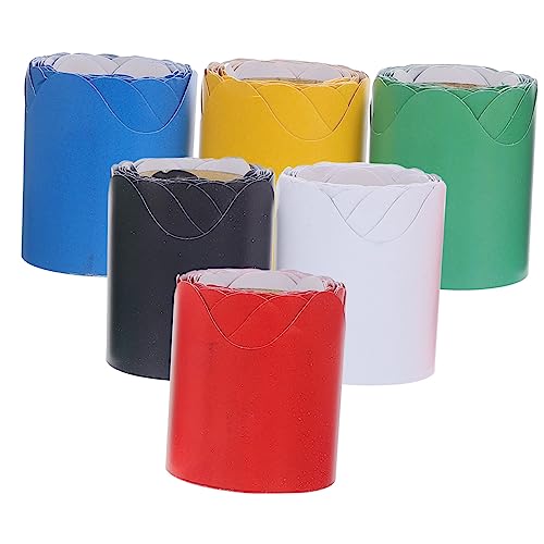 SHINEOFI 1 Satz Dekoratives Randpapier Für Pinnwand Grenzt An Regenbogen Dekorationen Wände Bürodeko Büro Dekoration Verschleißfeste Pinnwandumrandung Wellenranddekor Papierstau 6rollen von SHINEOFI