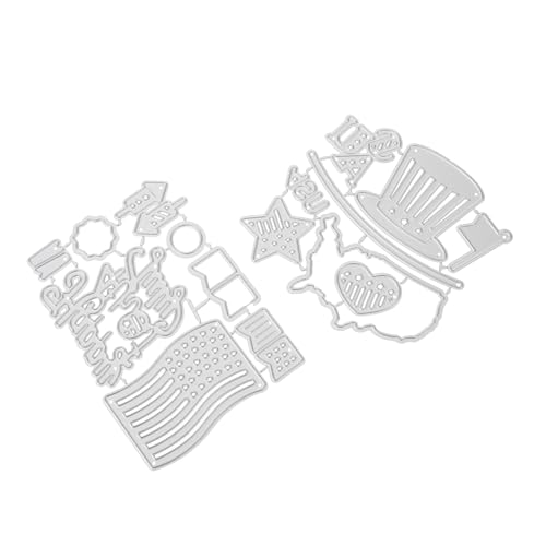 SHINEOFI 1 Satz Der Unabhängigkeitstag Stirbt Prägefolder Für Die Kartenherstellung Stanzformen Handwerkliches Werkzeug Formen Für Fotoalben Silver Stahl Mit Hohem Kohlenstoffgehalt 2 Stück SHINEOFI 1 Satz Der Unabhängigkeitstag Stirbt Prägefolder Für Die Kartenherstellung Stanzformen Handwerkliches Werkzeug Formen Für Fotoalben Silver Stahl Mit Hohem Kohlenstoffgehalt 2 Stück von SHINEOFI