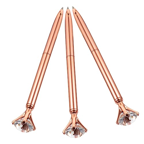 SHINEOFI 1 Satz Diamant-kugelschreiber Schreibutensilien Schreibkladde Bürogadges Office Supplies Business Kugelschreiber Schreibtisch Bürobedarf Zarter Kugelschreiber Metall 3 Stück von SHINEOFI