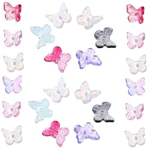 SHINEOFI 1 Satz Diy Bastelperlen Reize Charm-anhänger Handwerkskügelchen Perlen Für Schmuckhersteller Bands Bastelzeug Glasperlen Zubehör Für Schmuckperlen Diy Liefert Colorful 100 Stück von SHINEOFI