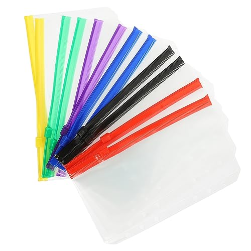 SHINEOFI 1 Satz Dokumententasche Zur Aufbewahrung Von A6-notizbüchern Loseblatt-notizblocktasche Ordnereinlagen Mit Taschen Notebook-reißverschlusstasche Ordnertaschen Pvc Colorful 12 Stück SHINEOFI 1 Satz Dokumententasche Zur Aufbewahrung Von A6-notizbüchern Loseblatt-notizblocktasche Ordnereinlagen Mit Taschen Notebook-reißverschlusstasche Ordnertaschen Pvc Colorful 12 Stück von SHINEOFI