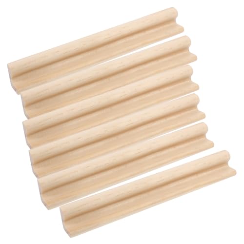 SHINEOFI 1 Satz Englische Alphabetbasis Domino-zubehör Kartensortierfach Domino-Halter Domino-Werkzeug Spielveranstalter Halter Für Dominosteine Domino-ständer Kiefernholz Beige 6st von SHINEOFI