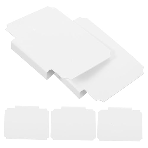 SHINEOFI 1 Satz Etikettenhalter Küchentheken-organizer Clip Für Korbetiketten Binclips Körbe Etiketten Für Aufbewahrungskörbe Lagerbehälter Weidenkorbetikett Clipkorb Name Weiß Pvc 8 Stück von SHINEOFI