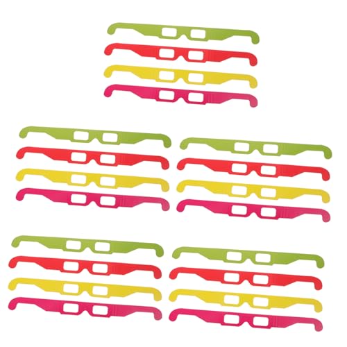 SHINEOFI 1 Satz Feuerwerksbrille Set Papprahmen Rot Gelb Grün Für Filme Spiele Partys Leicht Und Tragbar Für Familie 20 Stück SHINEOFI 1 Satz Feuerwerksbrille Set Papprahmen Rot Gelb Grün Für Filme Spiele Partys Leicht Und Tragbar Für Familie 20 Stück von SHINEOFI