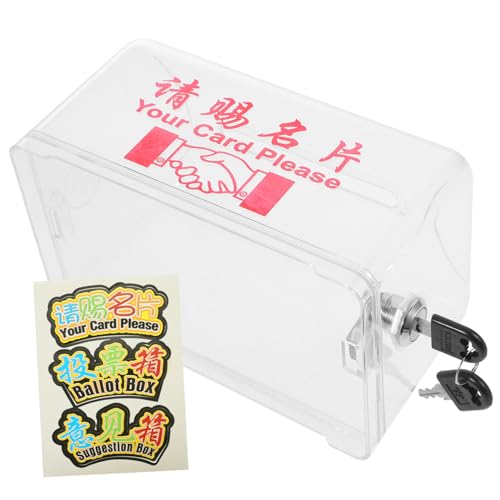SHINEOFI 1 Satz Firmenkarten Sammlung Koffer Mit Schloss Visitenkartenetui Organizer Tablett Firmenkarteninhaber Sammlung Von Visitenkarten Schlüssel Tipp Schreibtisch Plastik Transparent SHINEOFI 1 Satz Firmenkarten Sammlung Koffer Mit Schloss Visitenkartenetui Organizer Tablett Firmenkarteninhaber Sammlung Von Visitenkarten Schlüssel Tipp Schreibtisch Plastik Transparent von SHINEOFI