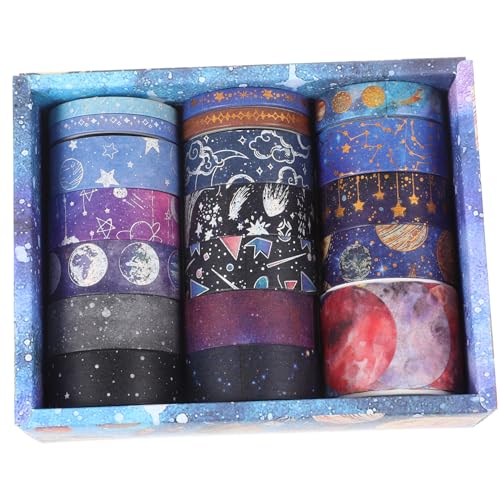 SHINEOFI 1 Satz Galaxy-papierband Klebrig Papier Klebeband Kunstband Scrapbooking Zubehör Büro Dekoration Tagebuchband Scrapbooking -vorräte Patch Aus Japanischem Papier 19rollen SHINEOFI 1 Satz Galaxy-papierband Klebrig Papier Klebeband Kunstband Scrapbooking Zubehör Büro Dekoration Tagebuchband Scrapbooking -vorräte Patch Aus Japanischem Papier 19rollen von SHINEOFI