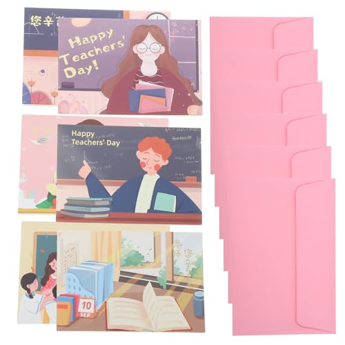 SHINEOFI 1 Satz Geburtstagskarte hochzeitskarte hichzeitskarte karten mit umschlag dankbarkeitskarten Grußkarten zum Lehrertag Tageskarten für Geschenkkarten Nachrichtenkarten Papier von SHINEOFI