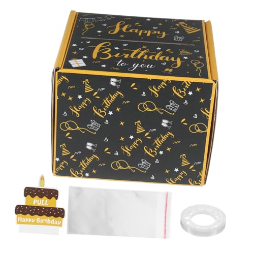 SHINEOFI 1 Satz -Geschenkbox für Geburtstagsgeld herausziehen Gruß mit Geldkassette zum Herausziehen Partygeschenk Papier Black SHINEOFI 1 Satz -Geschenkbox für Geburtstagsgeld herausziehen Gruß mit Geldkassette zum Herausziehen Partygeschenk Papier Black von SHINEOFI