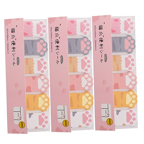 SHINEOFI 1 Satz Haftnotiz Post Pfoten Pads Tiere Farbig Klebrig Klebestreifen Geformt Klebstoff Süßes Stationäres Kompakte Buchregisterkarten Bequeme Klebelaschen Notizblock Papier 3 Stück SHINEOFI 1 Satz Haftnotiz Post Pfoten Pads Tiere Farbig Klebrig Klebestreifen Geformt Klebstoff Süßes Stationäres Kompakte Buchregisterkarten Bequeme Klebelaschen Notizblock Papier 3 Stück von SHINEOFI
