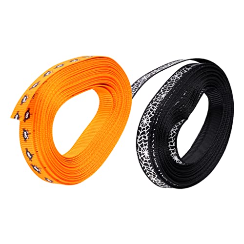 SHINEOFI 1 Satz Halloween-band Halloween Dekoration Halloween-dekoration Halloween Spider Ribbon Halloween Accessory Ripsband Für Diy Band Zum Basteln Blumenwickband Polyester 2rollen von SHINEOFI