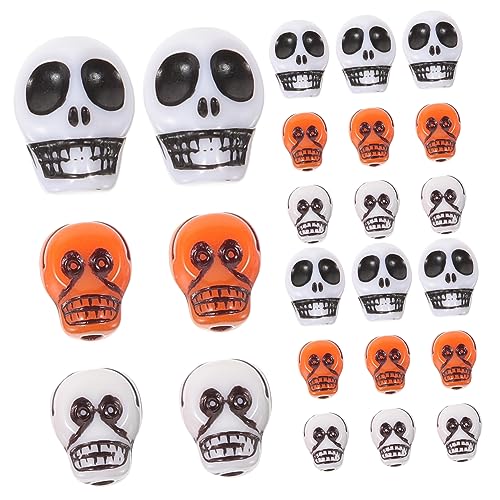 SHINEOFI 1 Satz Halloween-perlenarmband-zubehör Perlen Armband Skelett Halllowen Hlloween Bastelset Schädelperlen Für Die Schmuckherstellung Diy Bastelperlen Polymer-ton 150 Stück von SHINEOFI