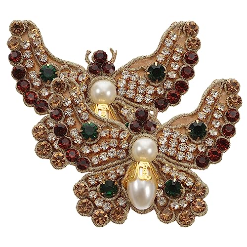 SHINEOFI 1 Satz Heißkleber-bodenstoffaufkleber Patch Flecken Stickerei Shoe Charms Schuhdekoration Stoff Zur Kleiderherstellung Kleidungsflicken Selber Machen Heißschmelzkleber 2 Stück von SHINEOFI