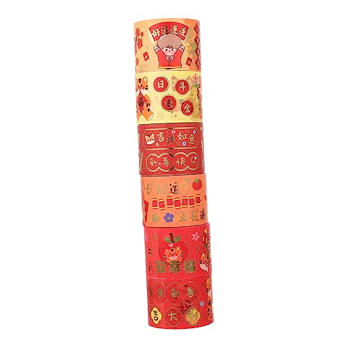 SHINEOFI 1 Satz Heißprägeband „Jahr Des Tigers“ Multifunktionales Washi Klebeband Abdeckband Bastelzubehör Scrapbook Zubehör Multifunktionales Scrapbook Klebeband Dekoratives 6Rollen SHINEOFI 1 Satz Heißprägeband „Jahr Des Tigers“ Multifunktionales Washi Klebeband Abdeckband Bastelzubehör Scrapbook Zubehör Multifunktionales Scrapbook Klebeband Dekoratives 6Rollen von SHINEOFI