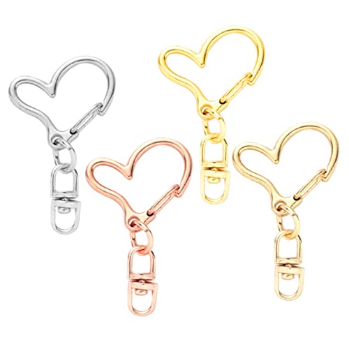SHINEOFI 1 Satz Herzförmiger Schlüsselanhänger Herrenkette Karabinerhaken Magnetverschluss Schlüsselanhänger Goldkette Karabinerhaken Schnalle Schlüsselanhänger Ring Schlüsselband 40 Stück von SHINEOFI