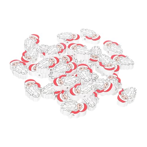 SHINEOFI 1 Satz Holzperlen Selber Machen Weihnachtsdekorationen Weihnachtsmann-perlen Ornamente Geformt Herstellung Lose Perle Runden Weihnachten Dekorativ Weihnachtsschmuck Weiß 50 Stück SHINEOFI 1 Satz Holzperlen Selber Machen Weihnachtsdekorationen Weihnachtsmann-perlen Ornamente Geformt Herstellung Lose Perle Runden Weihnachten Dekorativ Weihnachtsschmuck Weiß 50 Stück von SHINEOFI