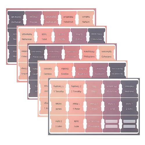 SHINEOFI 1 Satz Indexetikettenaufkleber Registerkarten Für Die Bibel Bibeln Für Frauen Bibel Tab Bibelregisterkarten Bibelstudium Für Frauen Klein Bibel-tags Bibel Etiketten Papier 5blätter SHINEOFI 1 Satz Indexetikettenaufkleber Registerkarten Für Die Bibel Bibeln Für Frauen Bibel Tab Bibelregisterkarten Bibelstudium Für Frauen Klein Bibel-tags Bibel Etiketten Papier 5blätter von SHINEOFI
