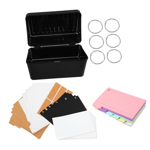 SHINEOFI 1 Satz Karteikartenhalter-Set Grußkartenhalter Karteikarten-Organizer-Etui Karteikartenhalter aus Kunststoff Karteikarten-Organizer aus Kunststoff Notizkartenhalter Plastikpapier von SHINEOFI