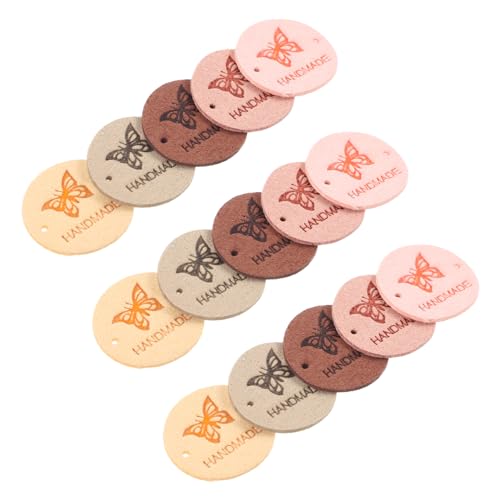 SHINEOFI 1 Satz Kleidungszubehör Namensschilder Für Kleidung Personalisierte Etiketten Namensetiketten Für Kleidung Kleidungsetiketten Individuelle Nähetiketten Mikrofaser-leder 50 Stück von SHINEOFI