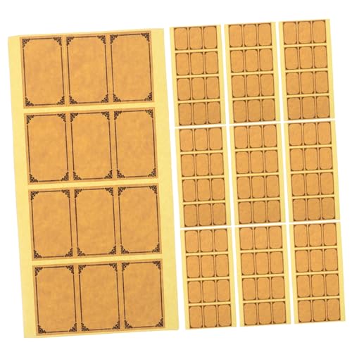 SHINEOFI 1 Satz Kraftpapier Weinflaschenetiketten Selbstklebende Leere Aufkleber für Flaschen und Gläser Handgeschriebene Diy Etiketten für Selbstgemachten Wein von SHINEOFI
