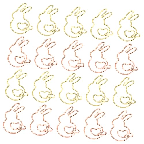 SHINEOFI 1 Satz Kreatives Papiernadel Goldene Büroklammern Goldene Papierklammern Karikatur Heftklammern Und Büroklammern Markierungsclip Für Die Schule Büroklammer Für Die Schule 20 Stück von SHINEOFI